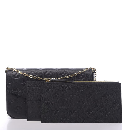 Louis Vuitton Empreinte Pochette Felicie Chain Wallet Black 3 of 12