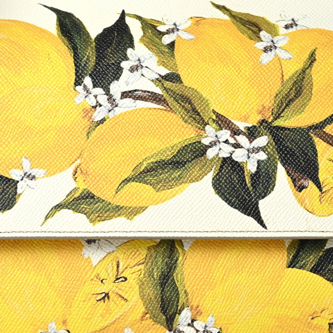 Dolce & Gabbana Dauphine Lemon Print Medium Miss Sicily Satchel White 6 of 8