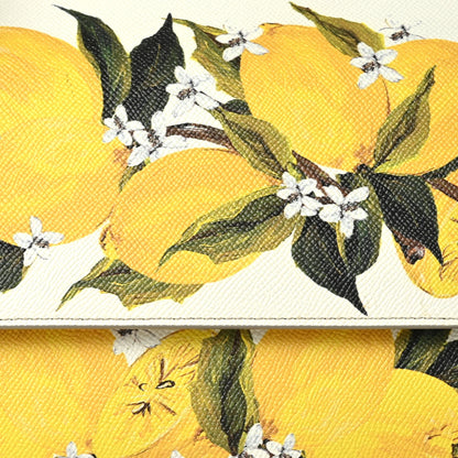 Dolce & Gabbana Dauphine Lemon Print Medium Miss Sicily Satchel White 6 of 8