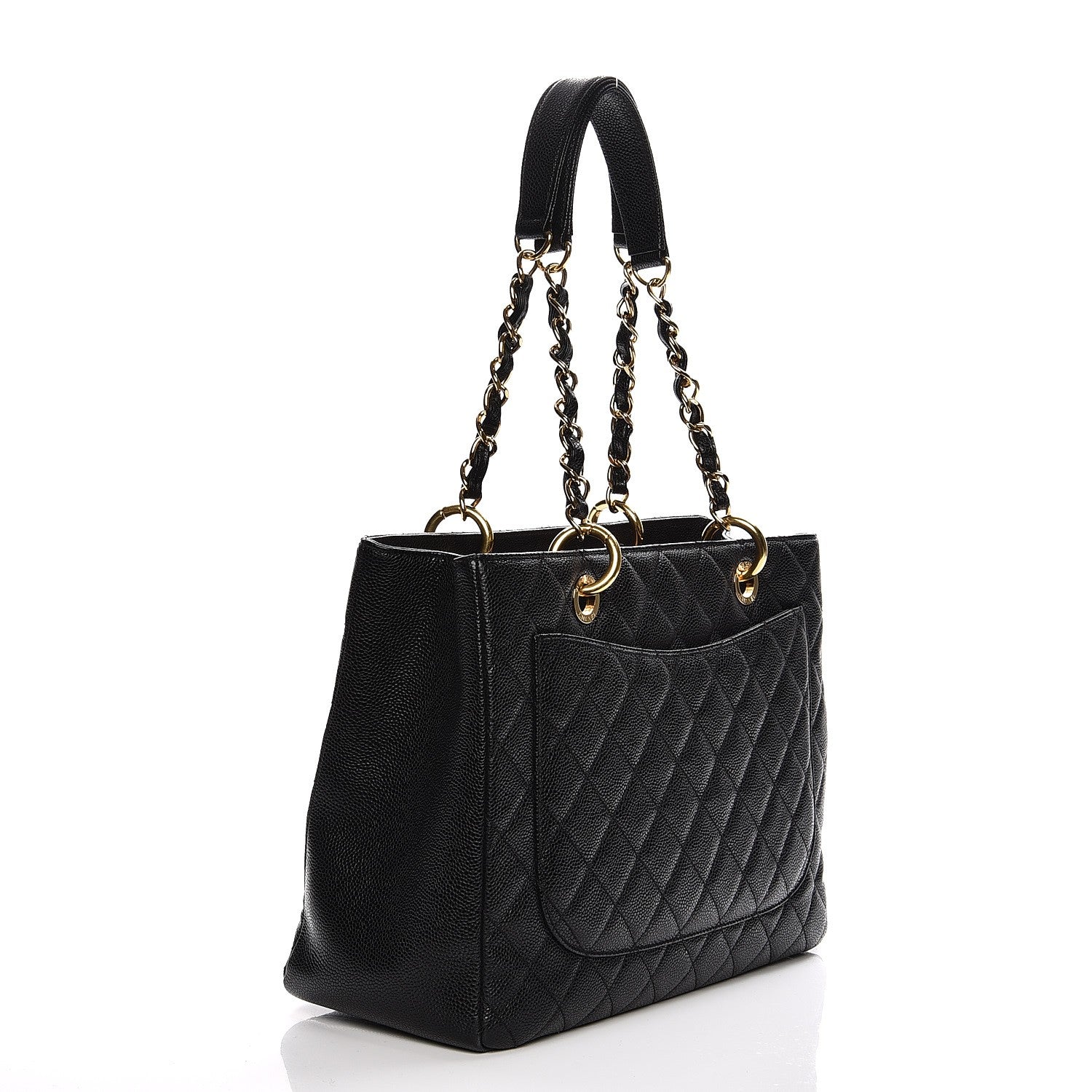 Chanel Caviar Quilted Grand Shopping Tote GST Black 3 of 11