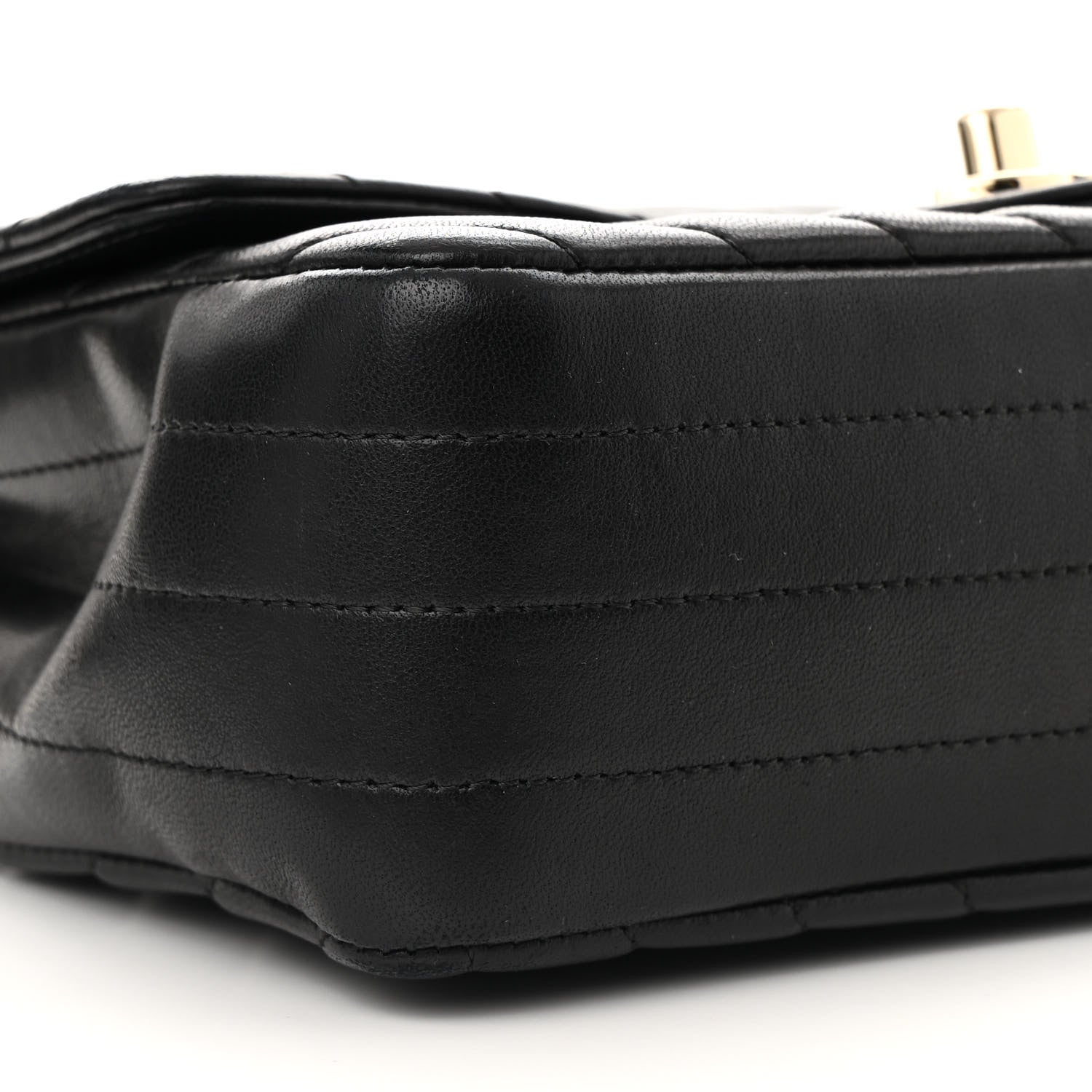 Chanel Lambskin Chevron Quilted Mini Rectangular Flap Black 9 of 16