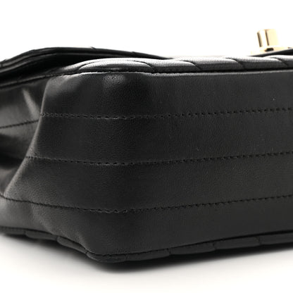 Chanel Lambskin Chevron Quilted Mini Rectangular Flap Black 9 of 16