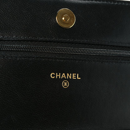 Chanel Lambskin Quilted Wallet On Chain WOC Black 6 of 11