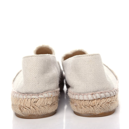 Chanel Linen CC Espadrilles 40 Beige Black 7 of 11