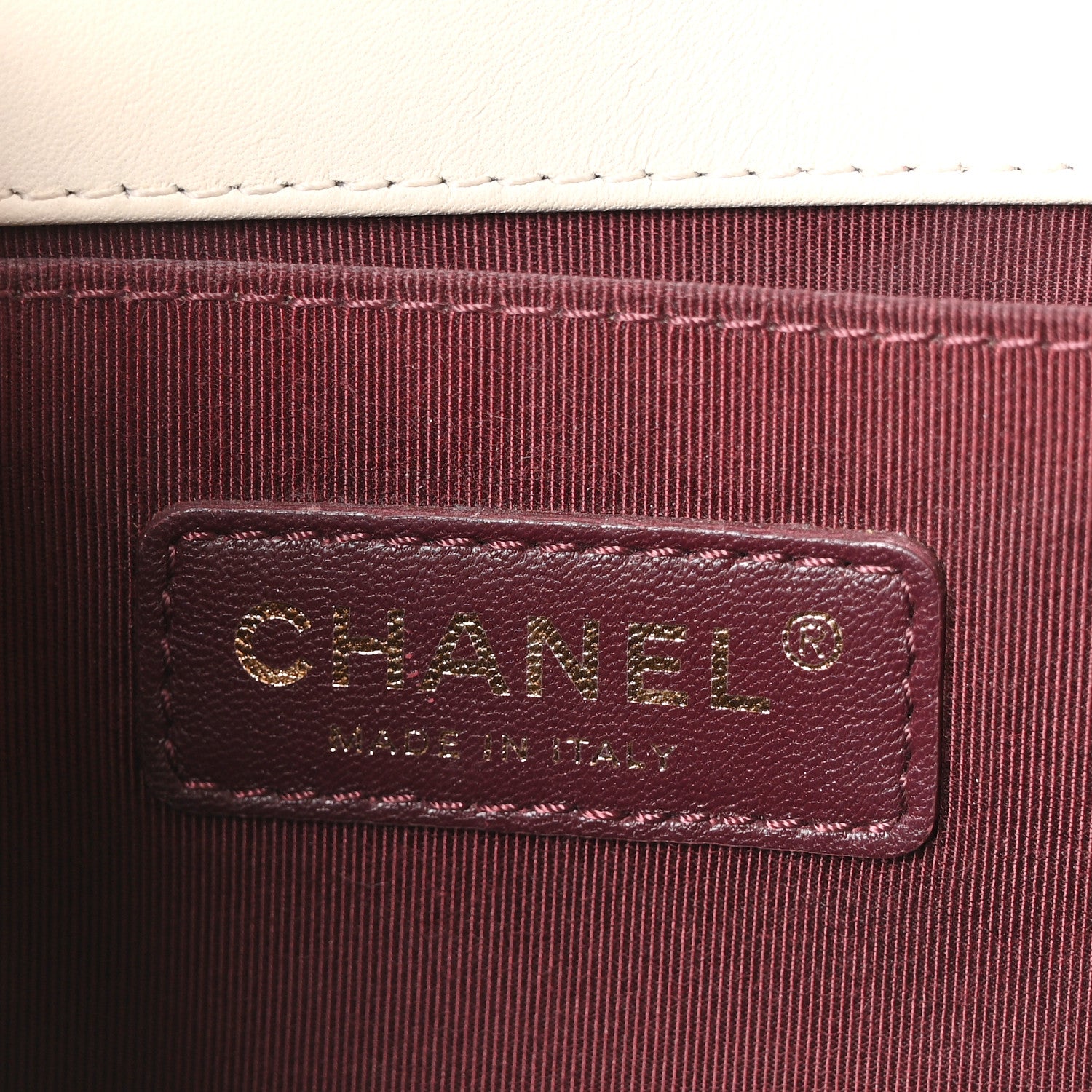 Chanel Caviar Calfskin Chevron Medium Boy Flap White 5 of 9