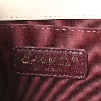 Chanel Caviar Calfskin Chevron Medium Boy Flap White 5 of 9