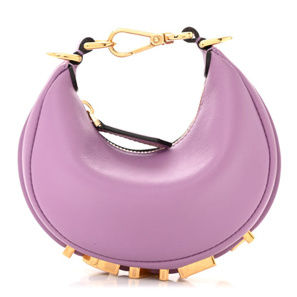 Fendi Vitello Grace New Matte Nano Fendigraphy Hobo Charm Agapanto 1 of 10
