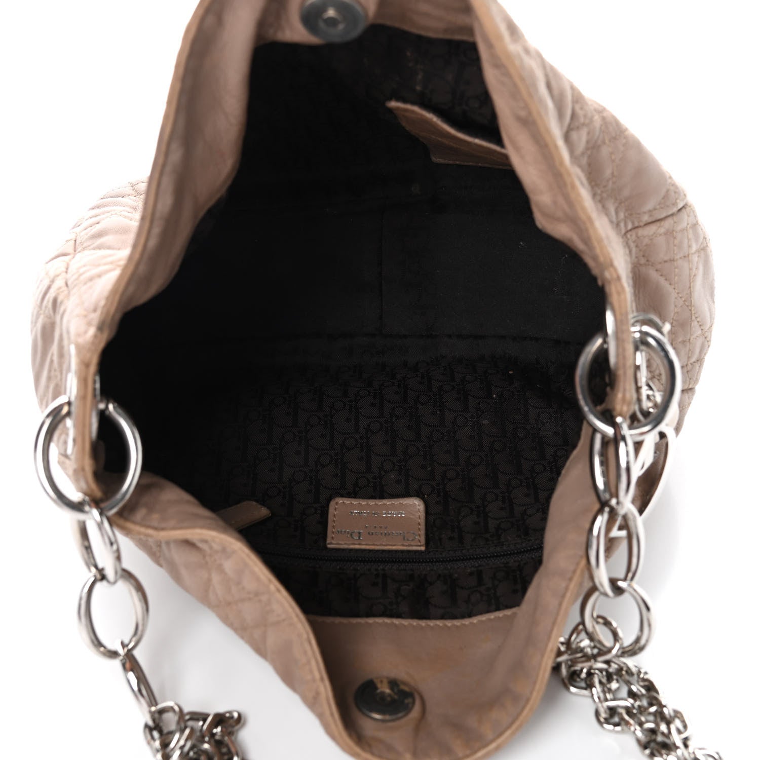 Christian Dior Lambskin Cannage Dior Soft Shoulder Bag Beige 5 of 9