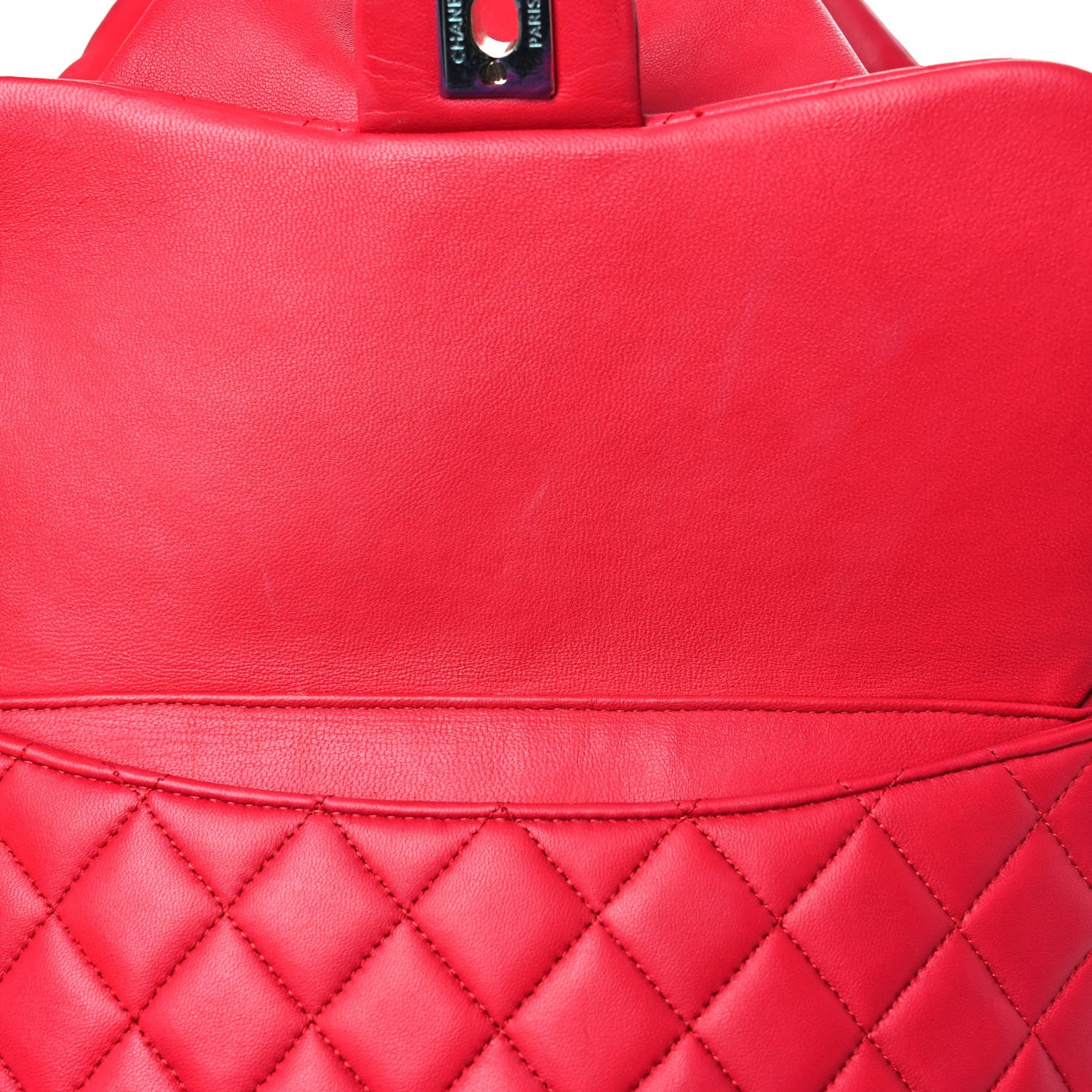 Chanel Lambskin Quilted Large In Seoul Backpack Red 11 of 12