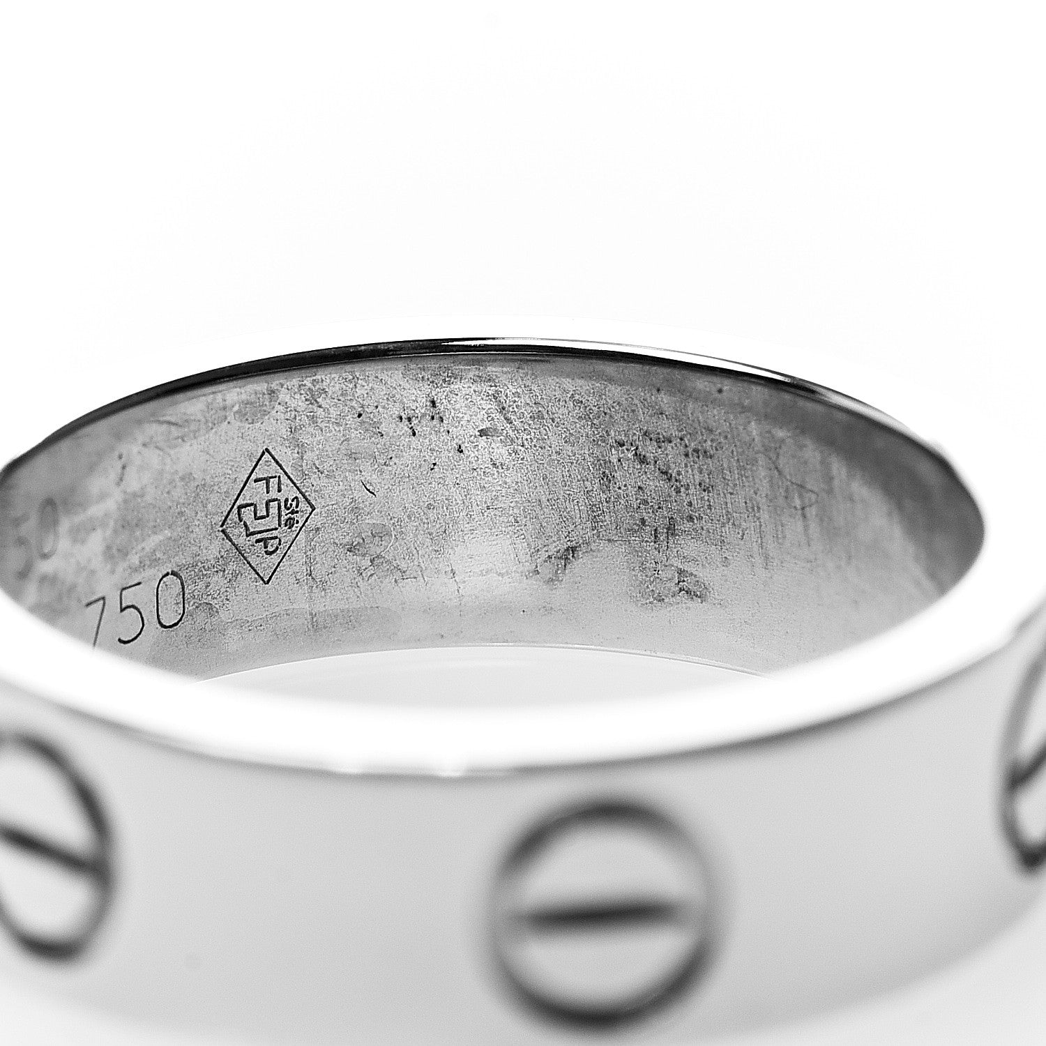 Cartier 18K White Gold 5.5mm LOVE Ring 50 5.25 4 of 4