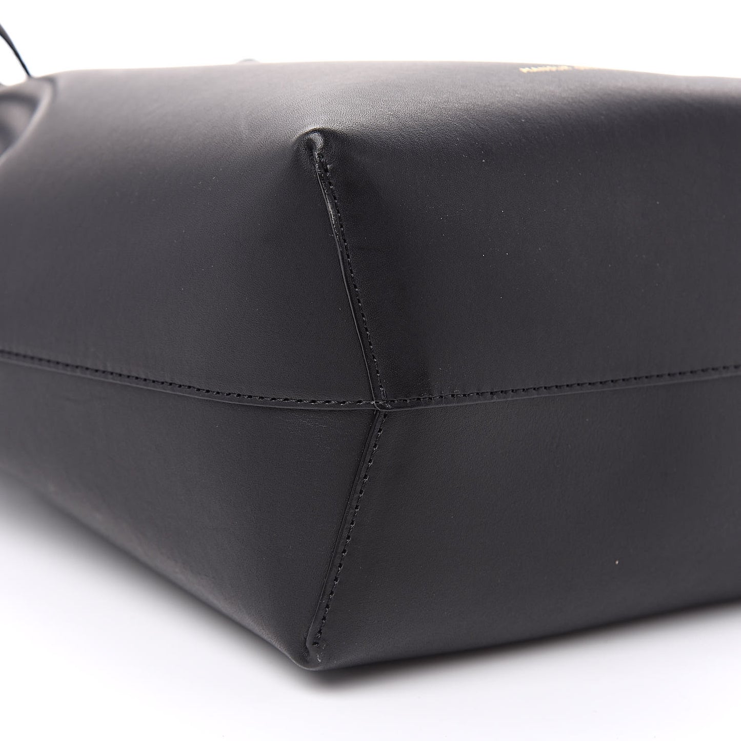 Calfskin Mini Mini Bucket Bag Black Blu