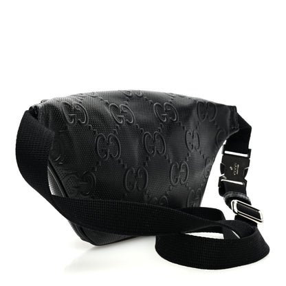 Gucci Calfskin GG Tennis Embossed Belt Bag Black 3 of 11