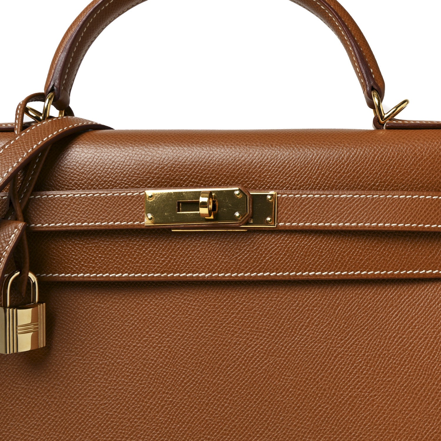 Hermes Courchevel Kelly Sellier 32 Gold 7 of 9