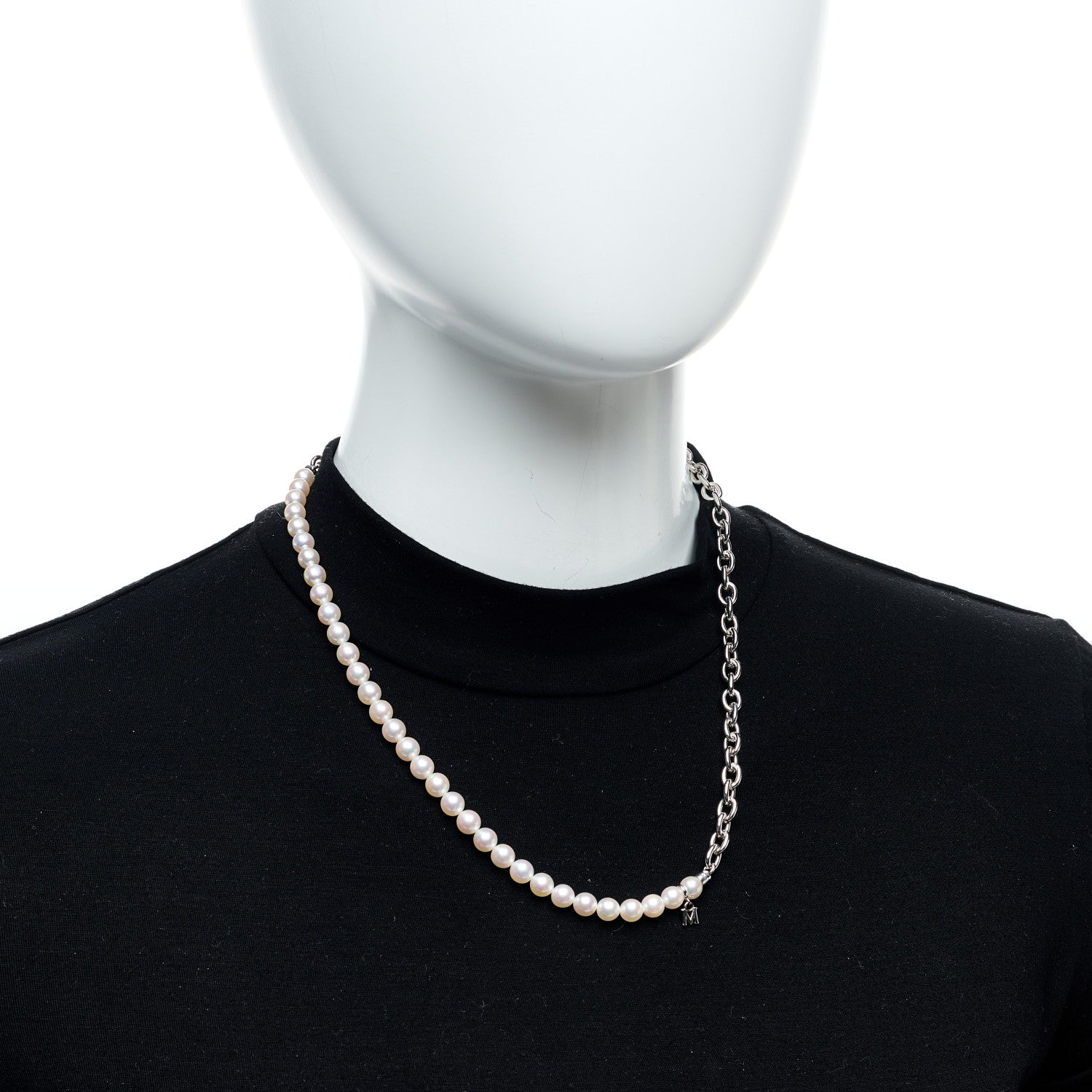 Mikimoto X COMME DE GARCON Sterling Silver Akoya Pearl 6-6.5mm Strand Necklace 7 of 7