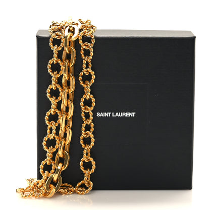 Saint Laurent Metal Multi Chain Necklace Gold 6 of 6