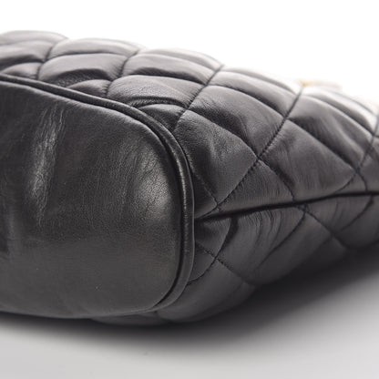 Chanel Lambskin Quilted Shopping Tote Black 10 of 11