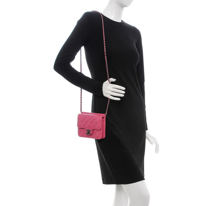 Chanel Lambskin Quilted Mini Crossing Times Flap Pink 2 of 7