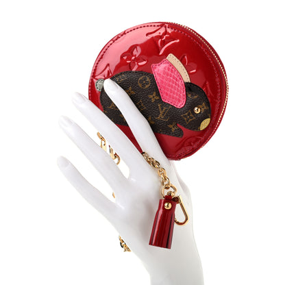Louis Vuitton Vernis Animania Lapin Bunny Round Coin Purse Pomme D'Amour 2 of 7