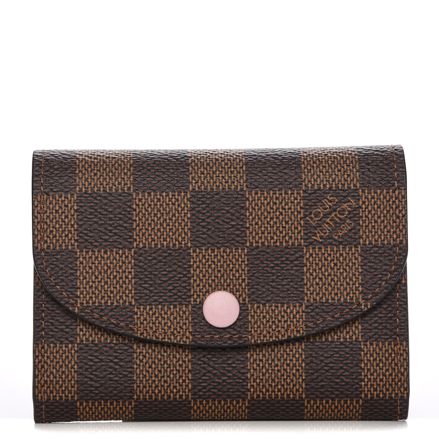 Louis Vuitton Damier Ebene Rosalie Coin Purse Rose Ballerine 1 of 7