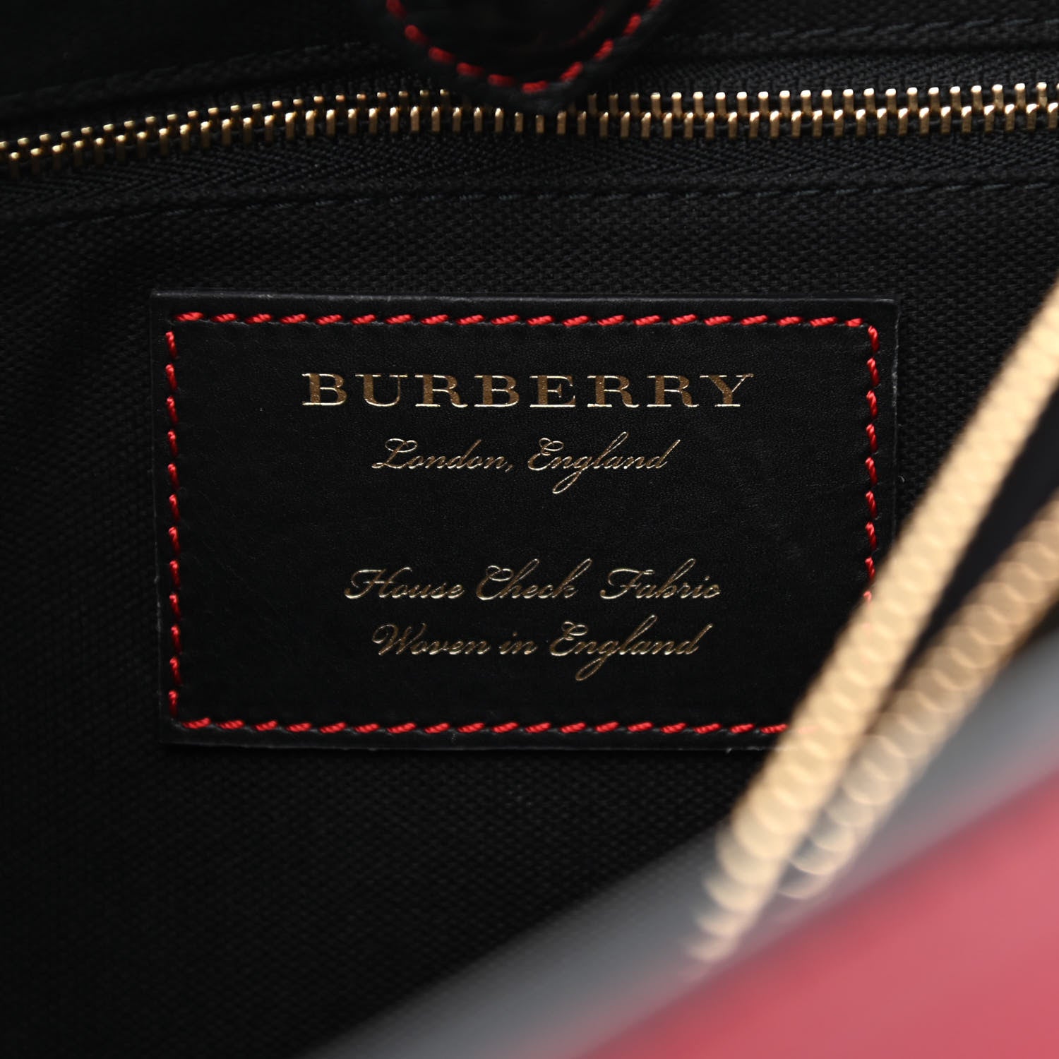 Burberry Grainy Calfskin Patchwork Medium Banner Tote Red Multicolor 7 of 13