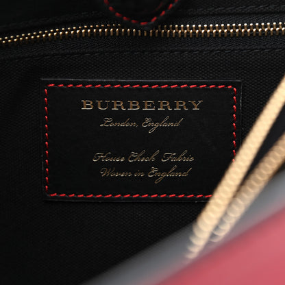 Burberry Grainy Calfskin Patchwork Medium Banner Tote Red Multicolor 7 of 13