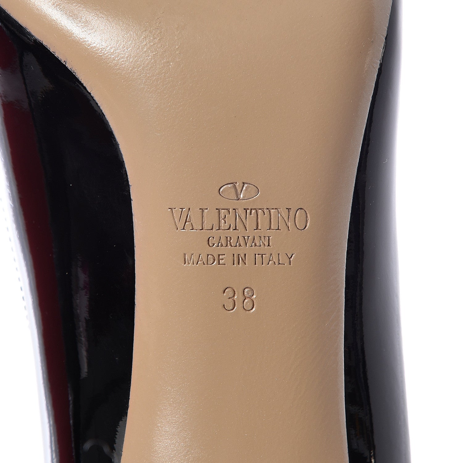 Valentino Garavani Patent Rockstud New Plain 85mm Pumps 38 Black 9 of 11