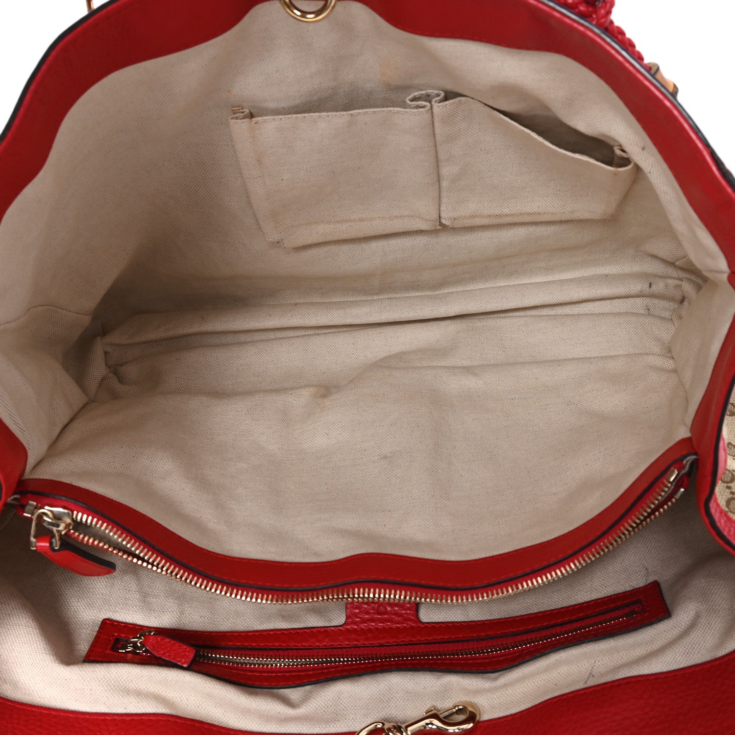 Gucci Monogram Medium Bella Tote Red 5 of 10