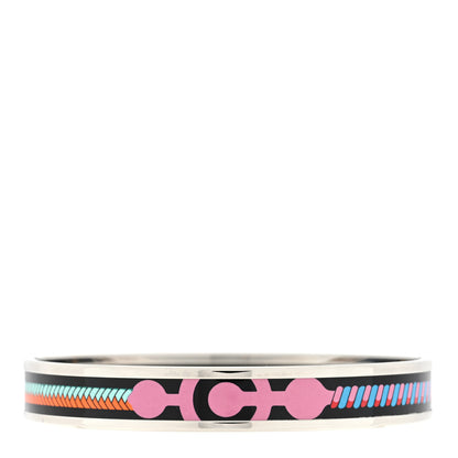 Hermes Enamel Printed Narrow Les Cannes Bracelet 70 Arts and Crafts 1 of 3
