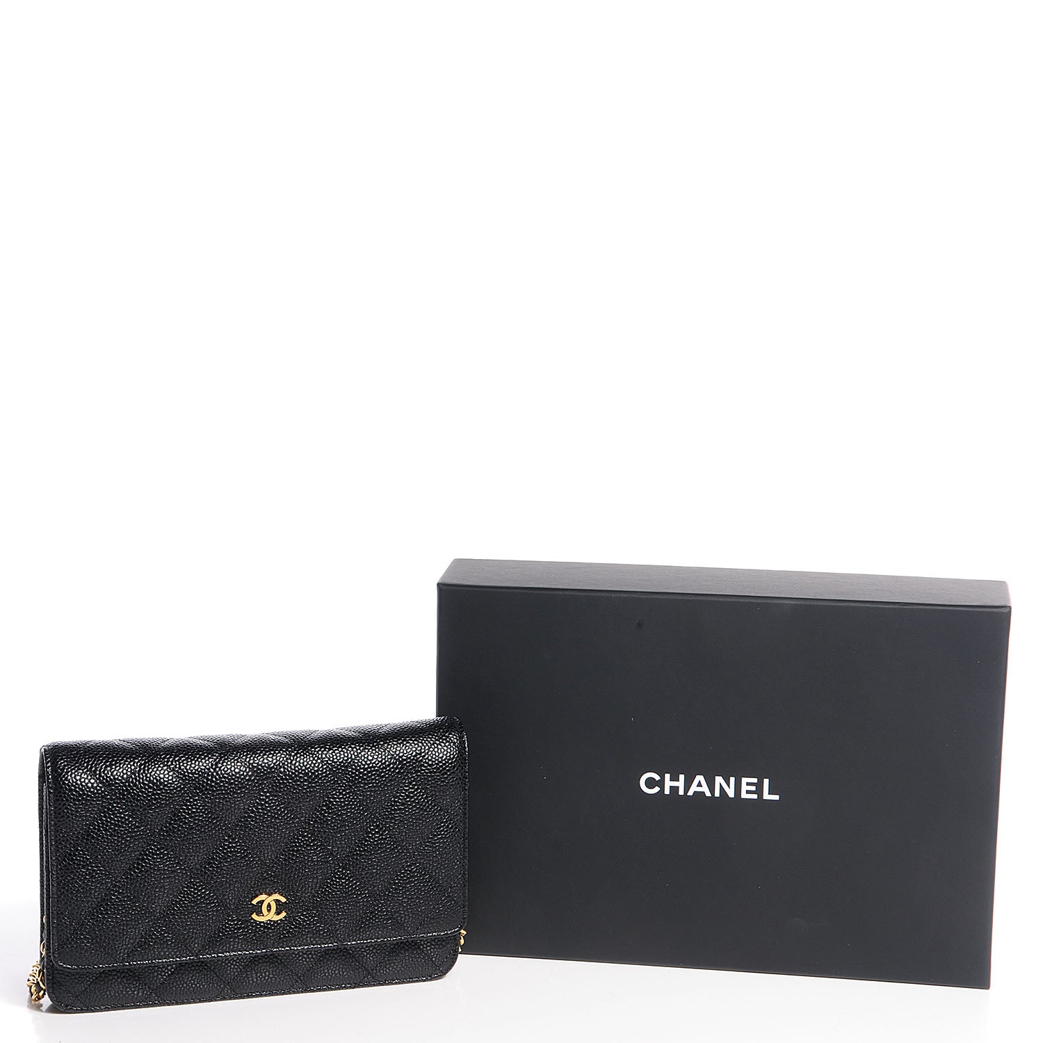 Chanel Caviar Quilted Wallet On Chain WOC Black 5 of 9