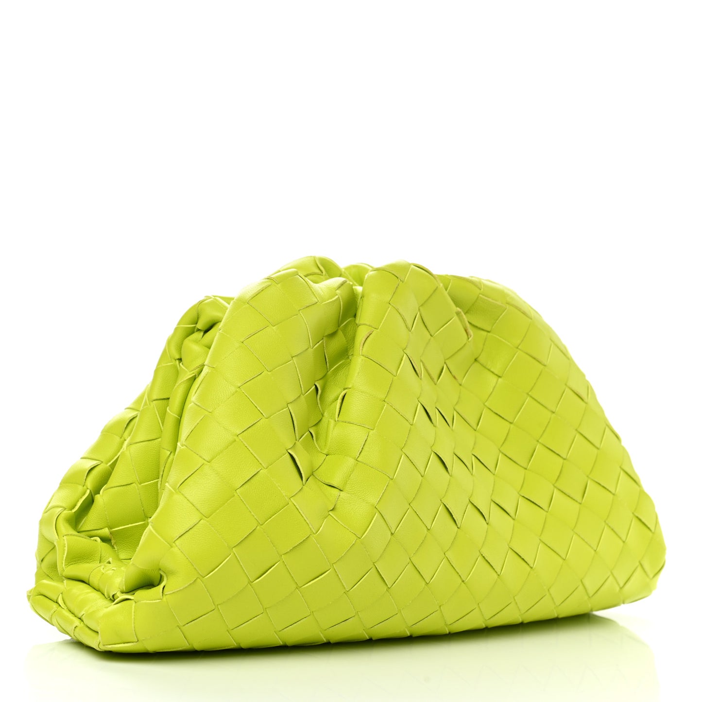 Nappa Intrecciato Teen Pouch Acid Kiwi