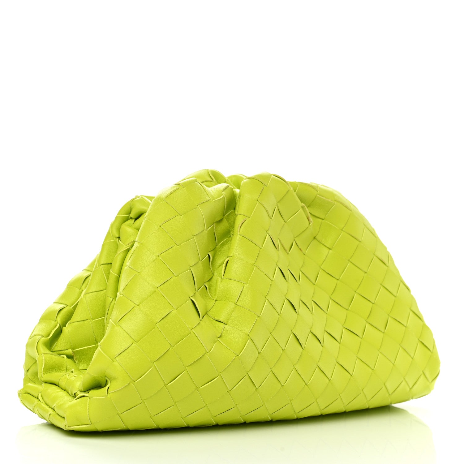 Bottega Veneta Nappa Intrecciato Teen Pouch Acid Kiwi 3 of 10