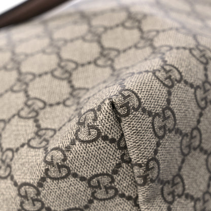 Gucci GG Supreme Monogram Textured Calfskin Web Medium Ophidia Shopping Tote Beige Ebony New Acero 10 of 11
