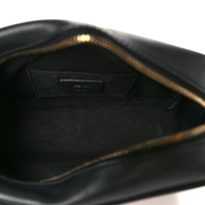 Fendi Glazed Fabric Vitello Century F is Fendi FF 1974 Stamp Patch Camera Case Mogano Panna Black 5 of 10