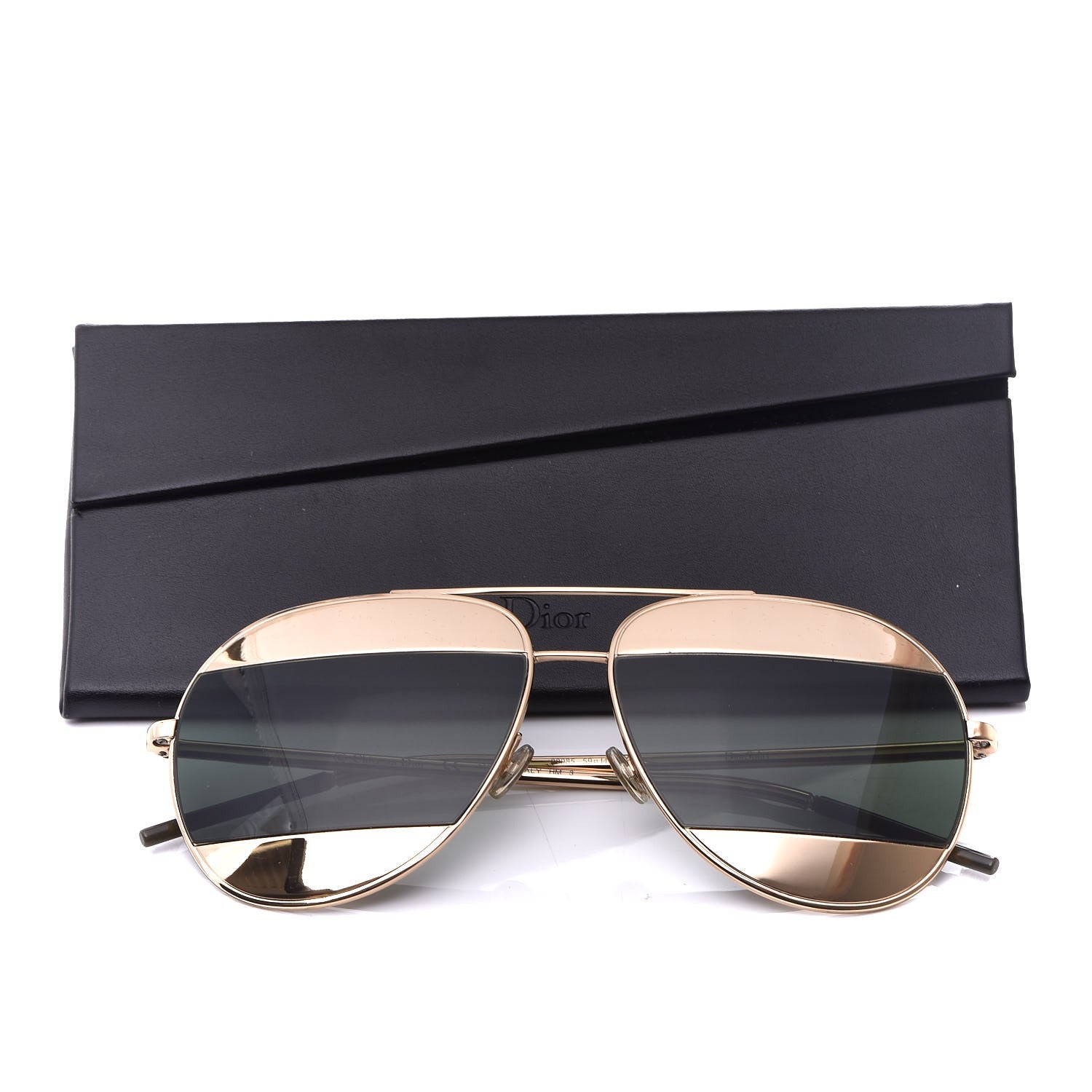 Christian Dior Split 1 Aviator Sunglasses Gold 8 of 8