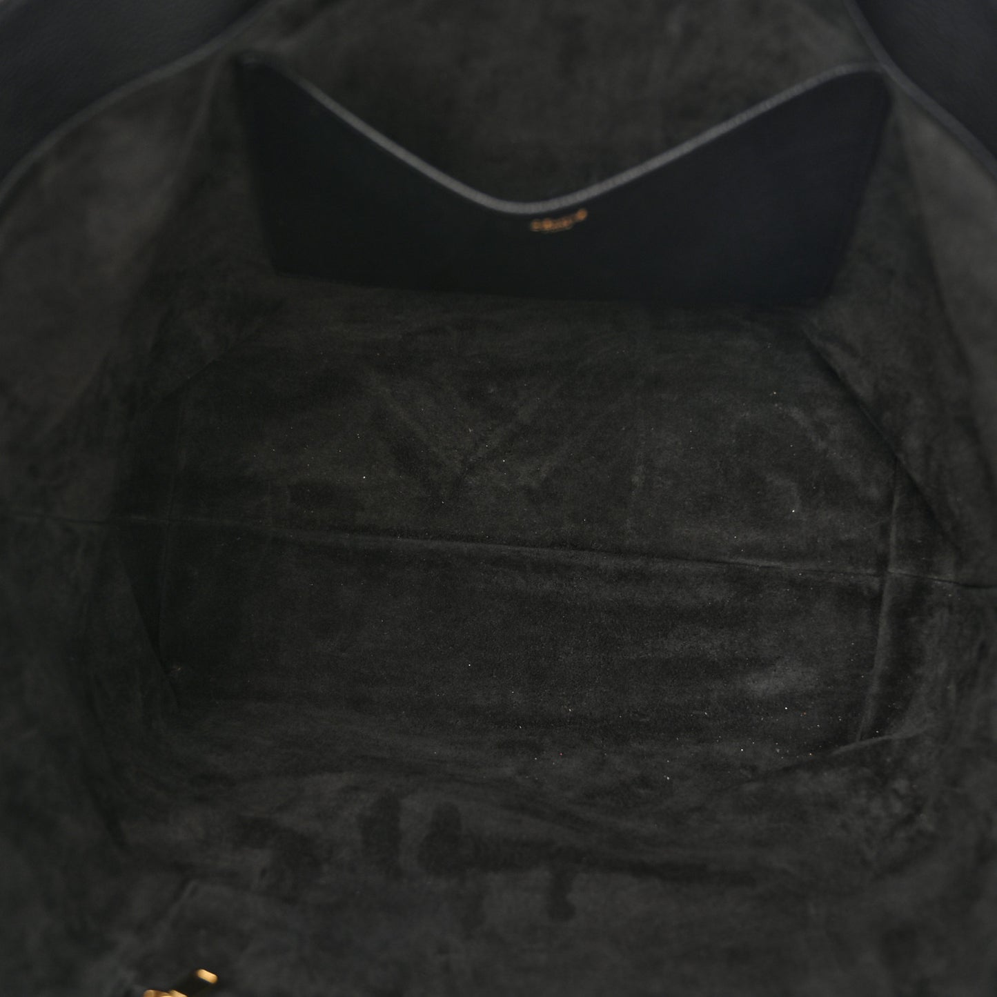 Grained Calfskin Triomphe Medium Cabas Anais Black