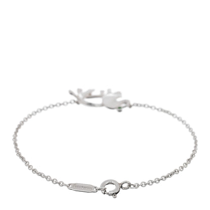 Tiffany Sterling Silver Tsavorite Save the Wild Elephant Bracelet 2 of 4