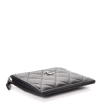 Chanel Caviar Quilted CC Zip Card Holder Black 4 of 8