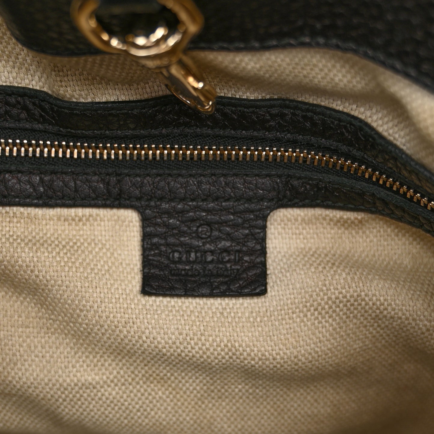 Pebbled Calfskin Medium Soho Chain Shoulder Bag Black