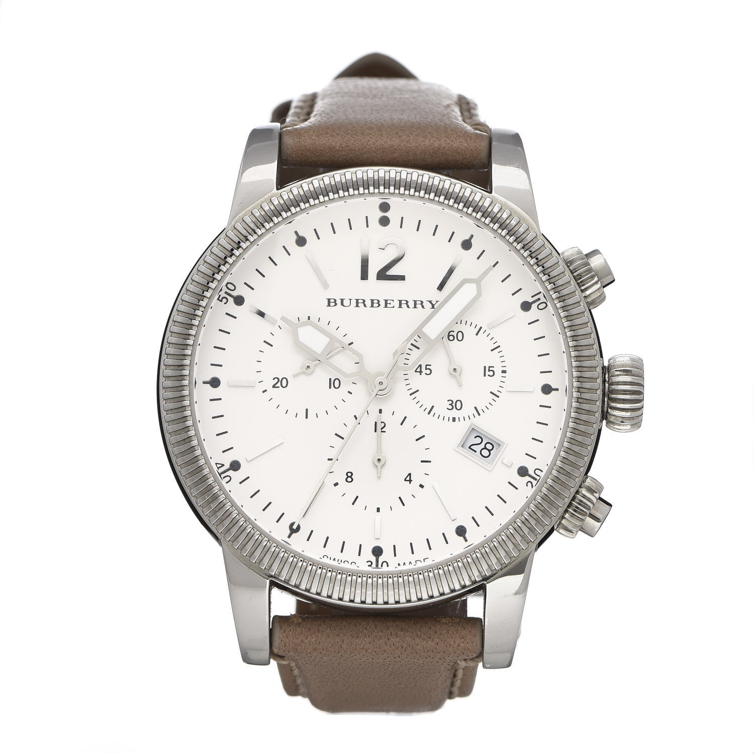 Burberry Stainless Steel Calfskin 42mm Chronograph Quartz Watch BU7816 1 of 11