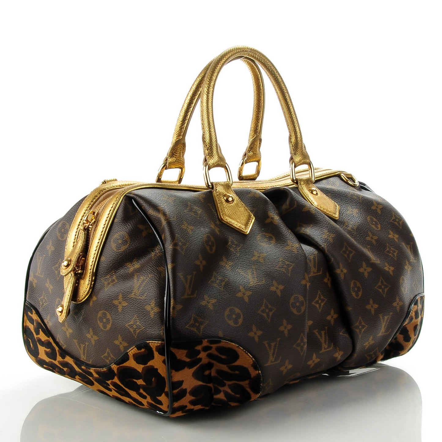 Monogram Leopard Stephen Bag