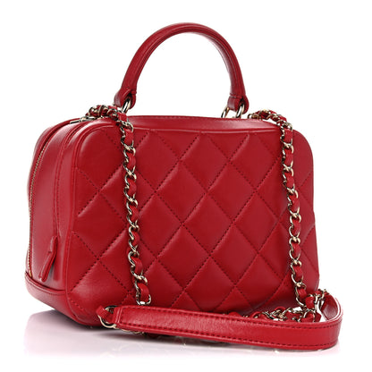 Chanel Lambskin Quilted Small Trendy CC Bowling Bag Red 3 of 12