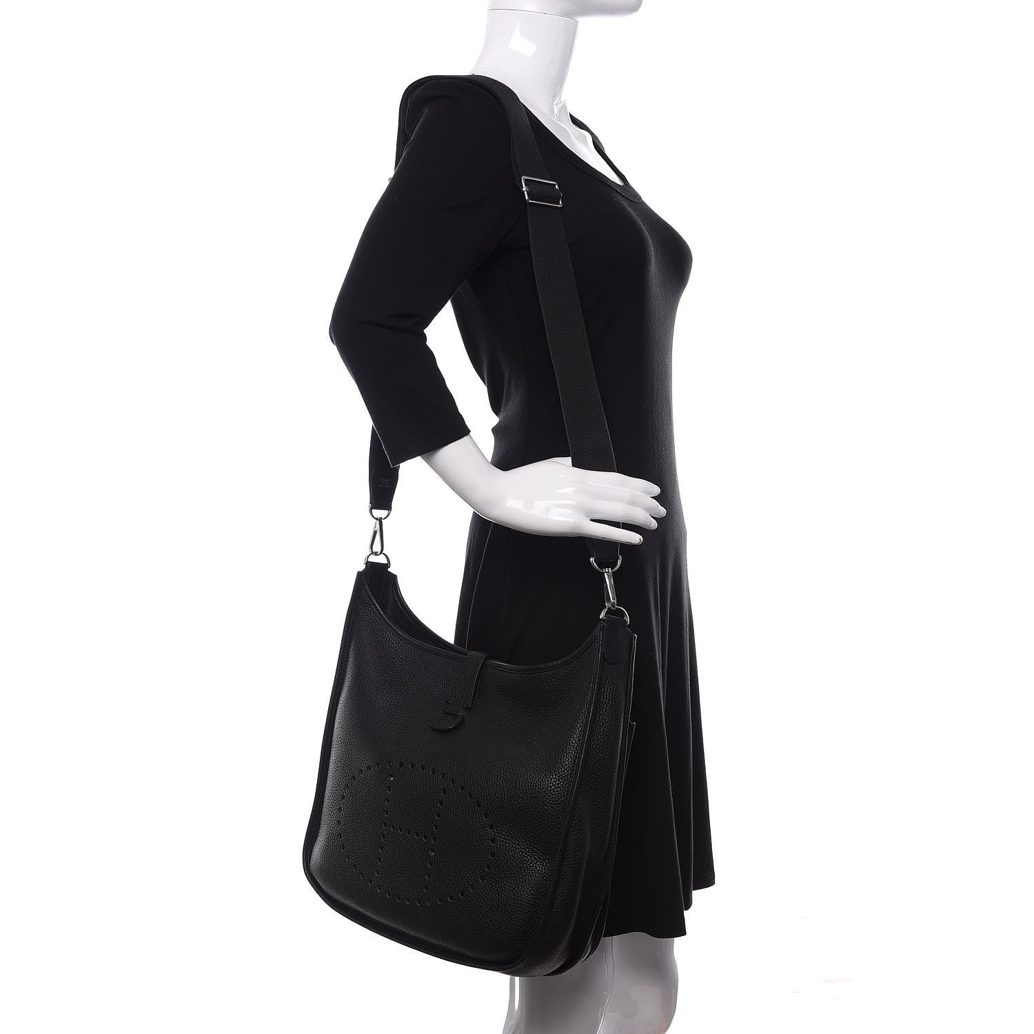 Hermes Taurillon Clemence Evelyne III GM Black 3 of 10