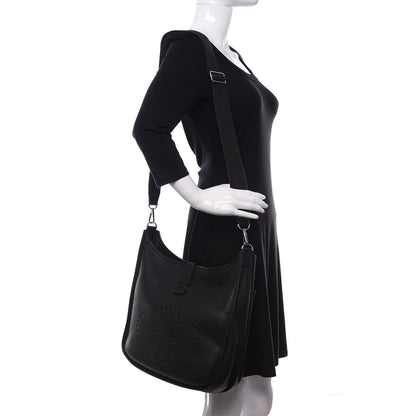 Hermes Taurillon Clemence Evelyne III GM Black 3 of 10
