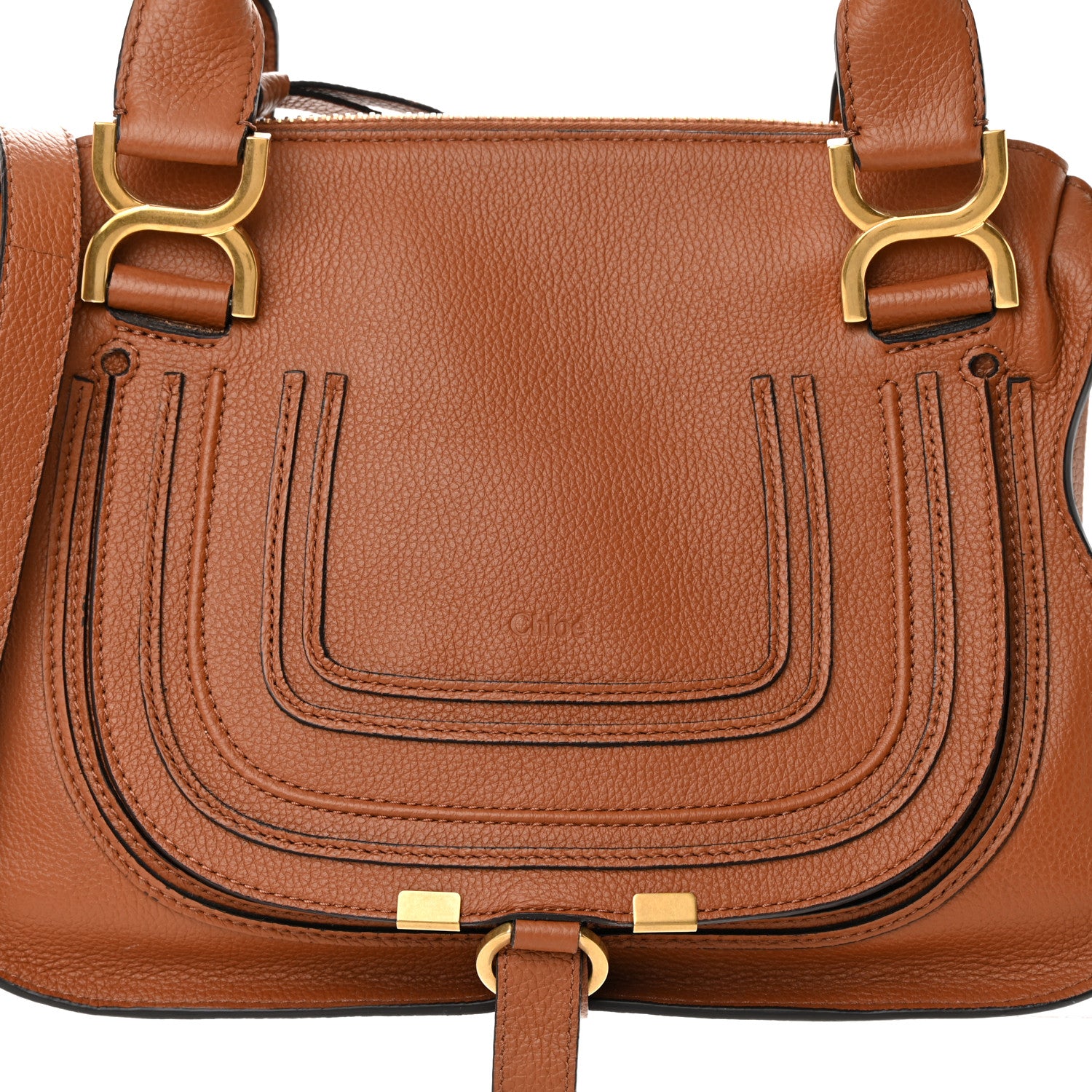 Chloe Calfskin Small Marcie Satchel Tan 8 of 18