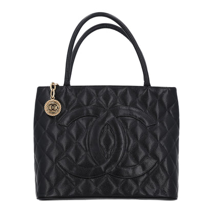 Chanel Caviar Quilted Medallion Tote Black 1 of 10