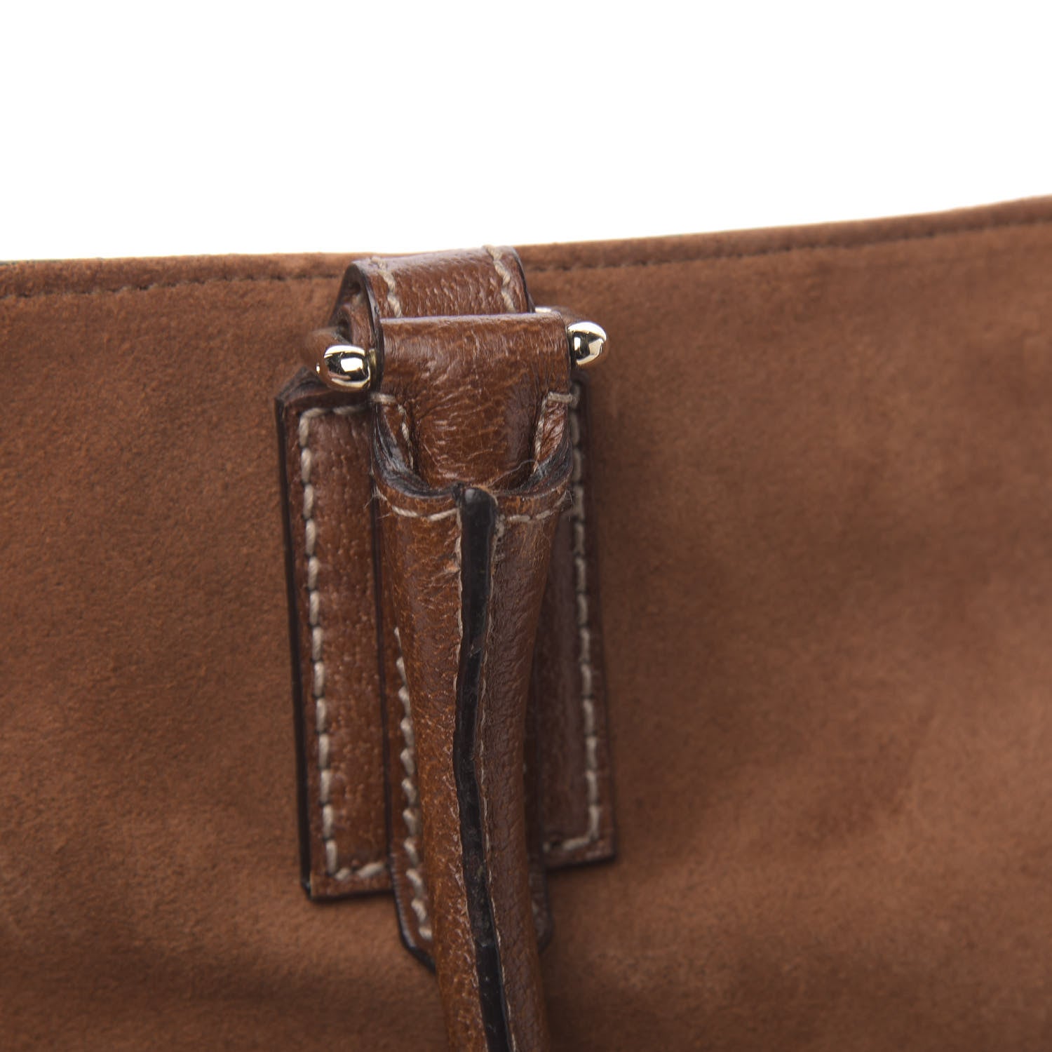 Gucci Suede Calfskin Medium Hasler Tote Brown 12 of 14
