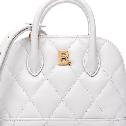 Balenciaga Nappa Calfskin Quilted XXS Ville Top Handle Bag White 6 of 8