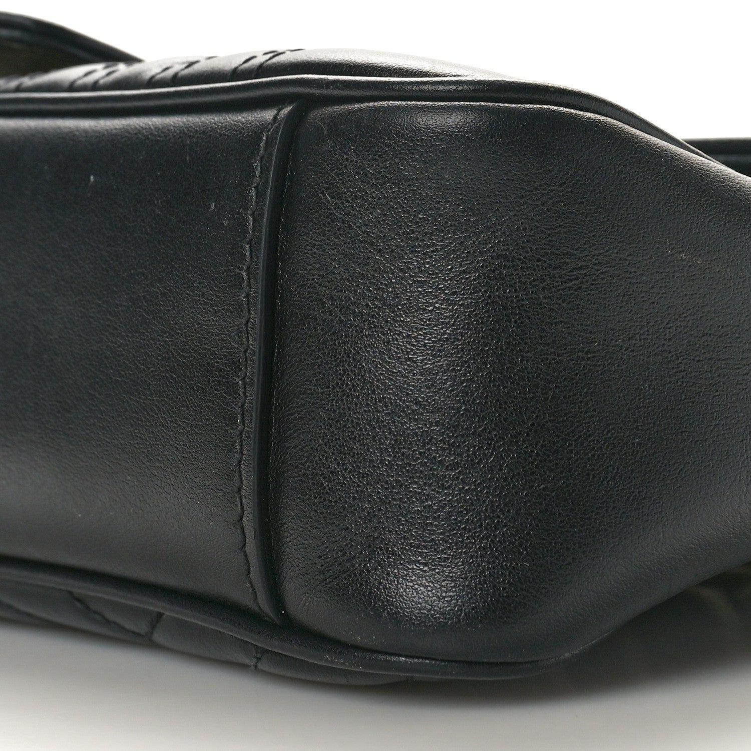 Gucci Calfskin Matelasse Small GG Marmont Shoulder Bag Black 10 of 11