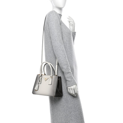 Prada Saffiano Lux Ombre Small Galleria Double Zip Tote Gradient White 2 of 11