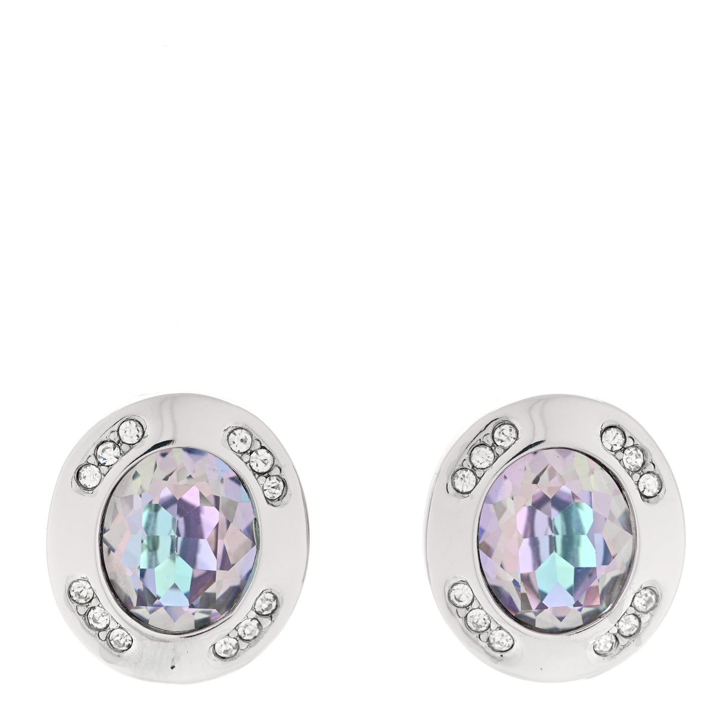 Crystal Earrings Silver